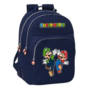 School Bag Super Mario Navy Blue 32 x 42 x 15 cm