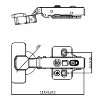 Charnière EDM BC05 35 mm Piston Acier