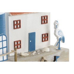 Decorative Figure Home ESPRIT Blue Red Multicolour 17 x 8,5 x 30 cm (2 Units)