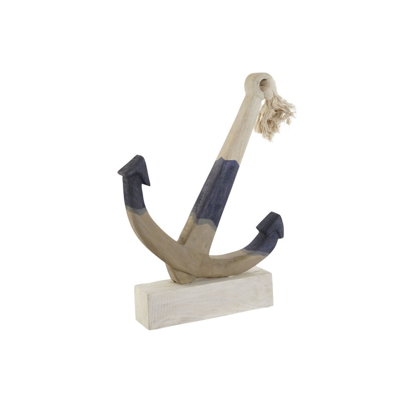 Figurine Décorative Home ESPRIT Bleu Blanc Gris Ancre méditerranéen 37,5 x 7,5 x 52 cm