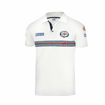 Herren Kurzarm-Poloshirt Sparco Martini Racing Weiß