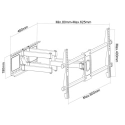 Support de TV Montis LOGAN MT079 85" 37" 80 kg