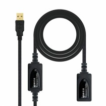 USB Extension Cable NANOCABLE 10.01.0212 10 m Black 10 m