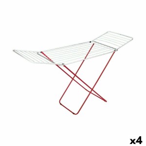 Faltbarer Wäscheständer Confortime Bermeo 170 x 55 x 95 cm Weiß Rot (4 Stück)