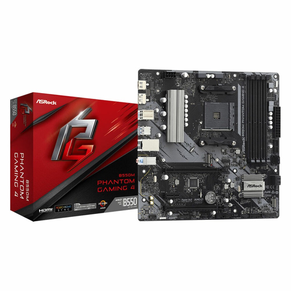 Carte Mère ASRock 90-MXBE90-A0UAYZ AMD B550 AMD AMD AM4