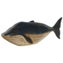 Deko-Figur Home ESPRIT Weiß Marineblau Wal 40 x 7 x 12 cm