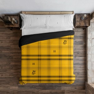 Housse de Couette Harry Potter Hufflepuff Jaune Multicouleur 175 Fils 155 x 220 cm Lit 1 persone