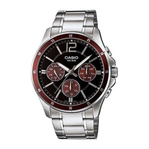 Herrenuhr Casio MULTIFUNCTION CALENDAR - BLACK & BORDEAUX (Ø 43,5 mm)