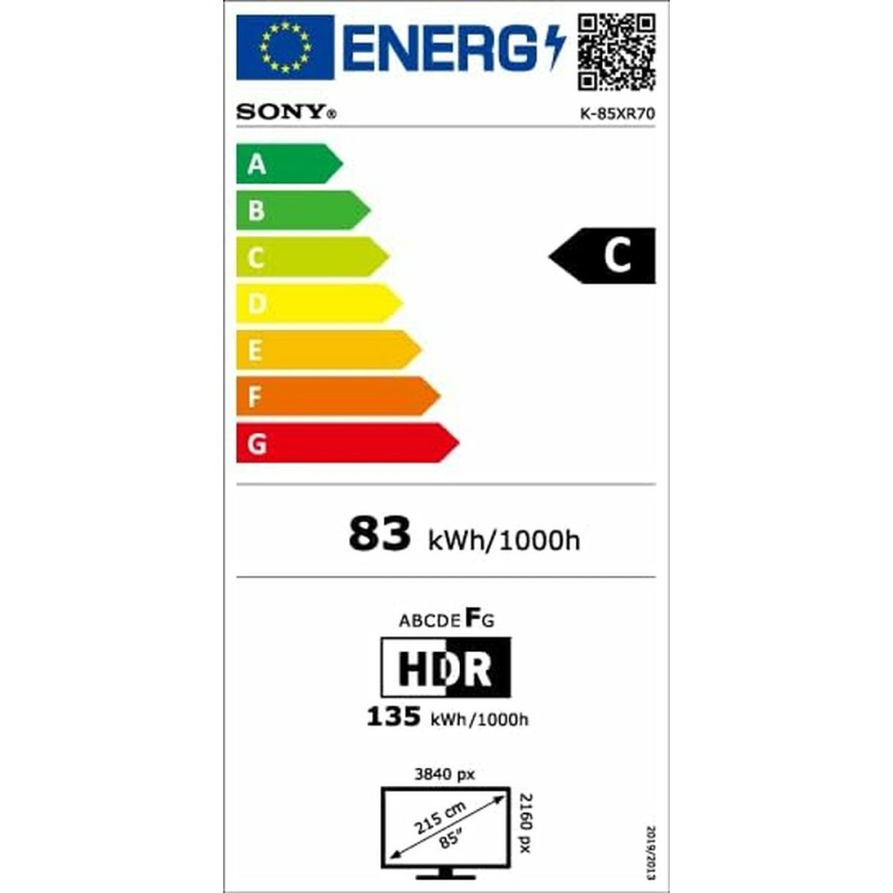 TV intelligente Sony K85XR70 4K Ultra HD 85" LED QLED