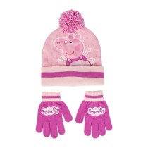 Hat & Gloves Peppa Pig Pink