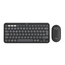 Tastatur mit Maus Logitech Pebble 2 Combo Graphit Qwerty Spanisch