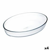 Ofenschüssel Ô Cuisine Ocuisine Vidrio Durchsichtig Glas Oval 30 x 21 x 7 cm (4 Stück)