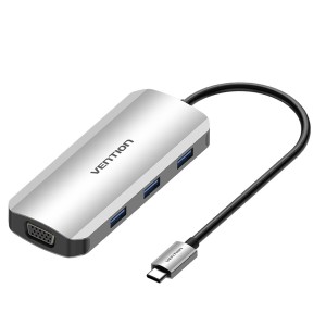 Hub USB Vention TOIHB 100 W Silberfarben