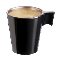 Mug Luminarc Flashy Black 80 ml Bicoloured Glass (24 Units)