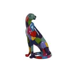 Deko-Figur Home ESPRIT Bunt Panther 25 x 18 x 41 cm