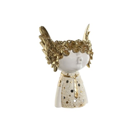 Decorative Figure Home ESPRIT White Golden 18 x 14 x 25 cm