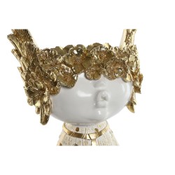 Decorative Figure Home ESPRIT White Golden 18 x 14 x 25 cm