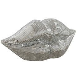 Decorative Figure Home ESPRIT Silver Lips 33 x 11 x 14 cm