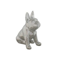 Deko-Figur Home ESPRIT Silberfarben Hund 28 x 17 x 33 cm