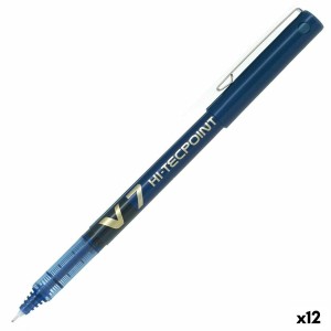 stylo à encre liquide Pilot V-7 Hi-Tecpoint Bleu 0,5 mm (12 Unités)