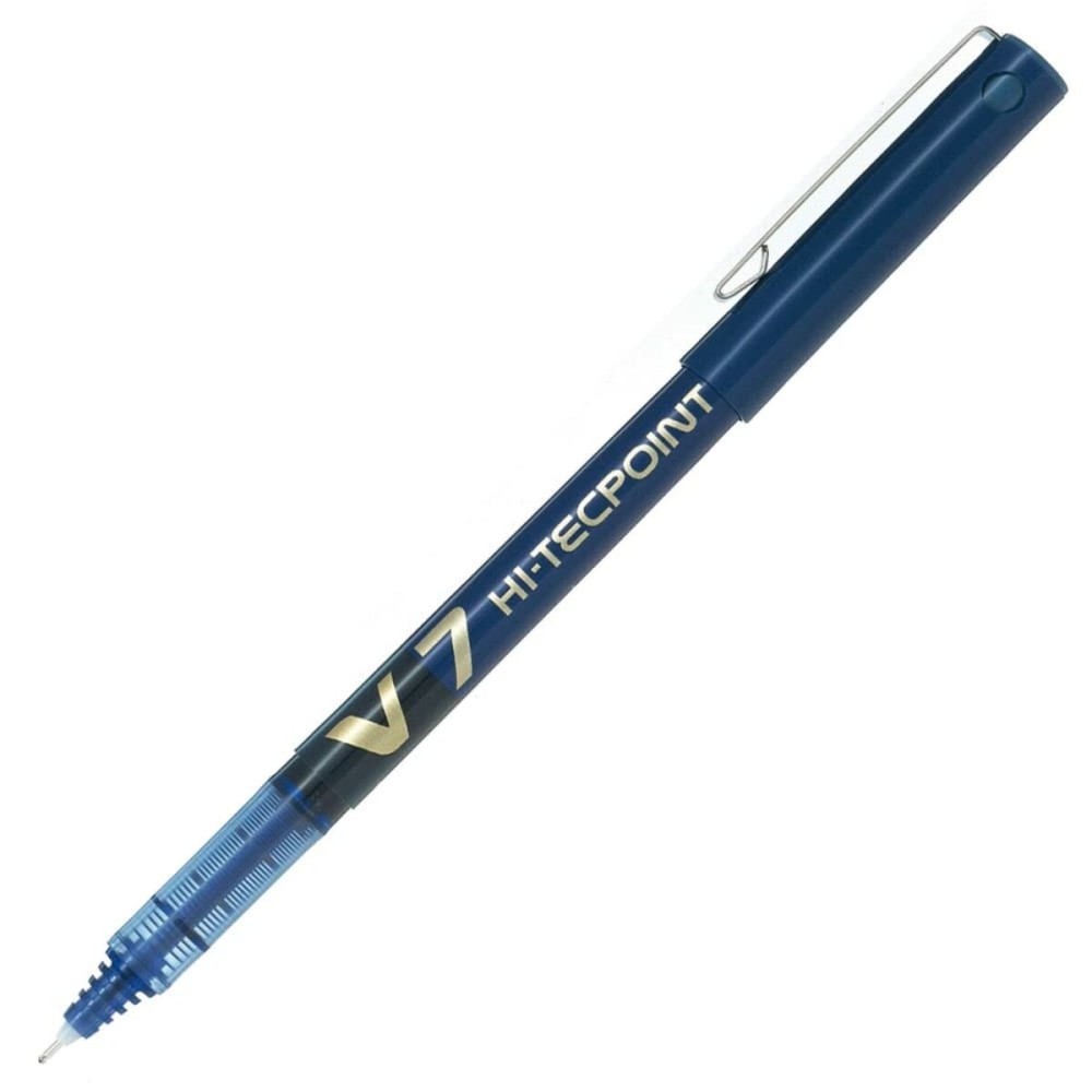 Liquid ink pen Pilot V-7 Hi-Tecpoint Blue 0,5 mm (12 Units)