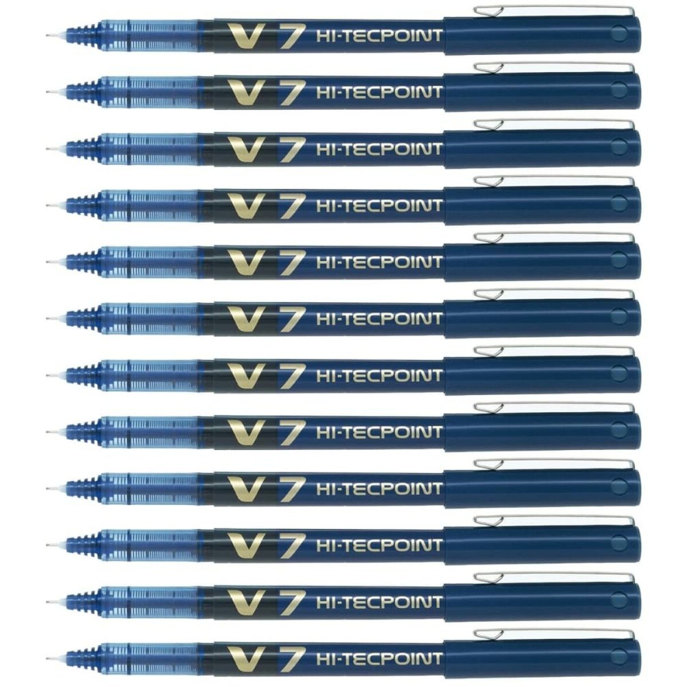 Liquid ink pen Pilot V-7 Hi-Tecpoint Blue 0,5 mm (12 Units)