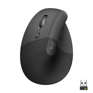 Ergonomische optische Maus Logitech Lift Grau Stahl