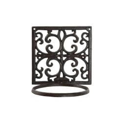 Wall Support for Hanging Flower Pots Home ESPRIT Dark brown Iron 18 x 17,5 x 18 cm