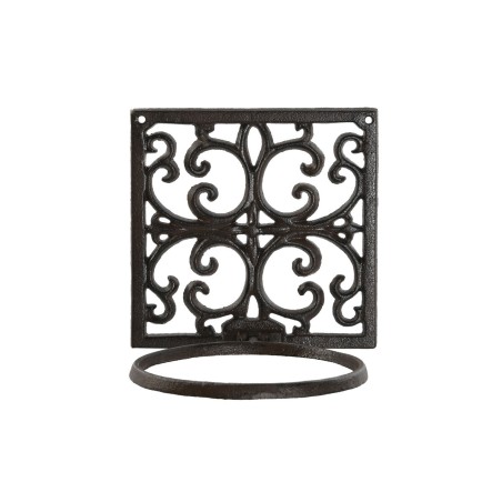 Wall Support for Hanging Flower Pots Home ESPRIT Dark brown Iron 18 x 17,5 x 18 cm