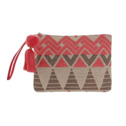 Nécessaire de Voyage Home ESPRIT Beige Fuchsia 26 x 2 x 19 cm