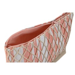 Reise-Toilettentasche Home ESPRIT Grau Koralle 25 x 7 x 15 cm (2 Stück)