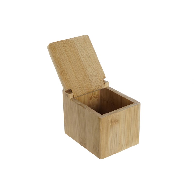 Salt Shaker with Lid DKD Home Decor Natural Bamboo 10 x 13 x 10 cm