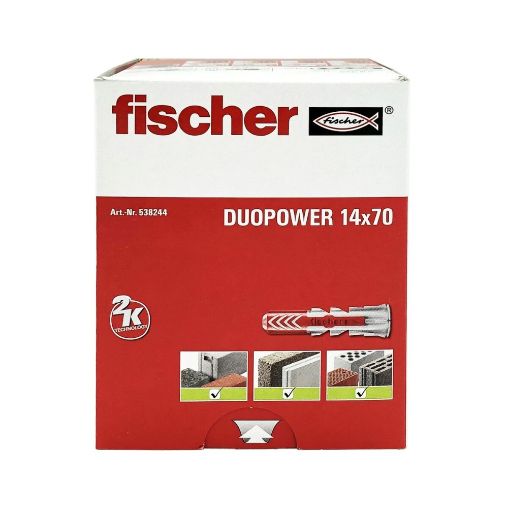 Crampons Fischer DuoPower 538244 Ø 14 x 70 mm Nylon (20 Unités)