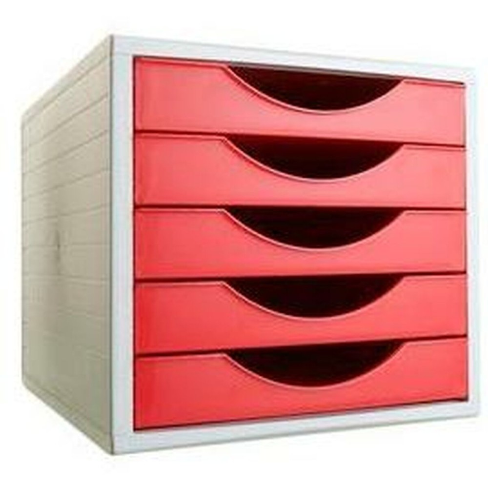 Classeur modulaire Archivo 2000 ArchivoTec Serie 4000 5 tiroirs Din A4 Rouge 34 x 27 x 26 cm