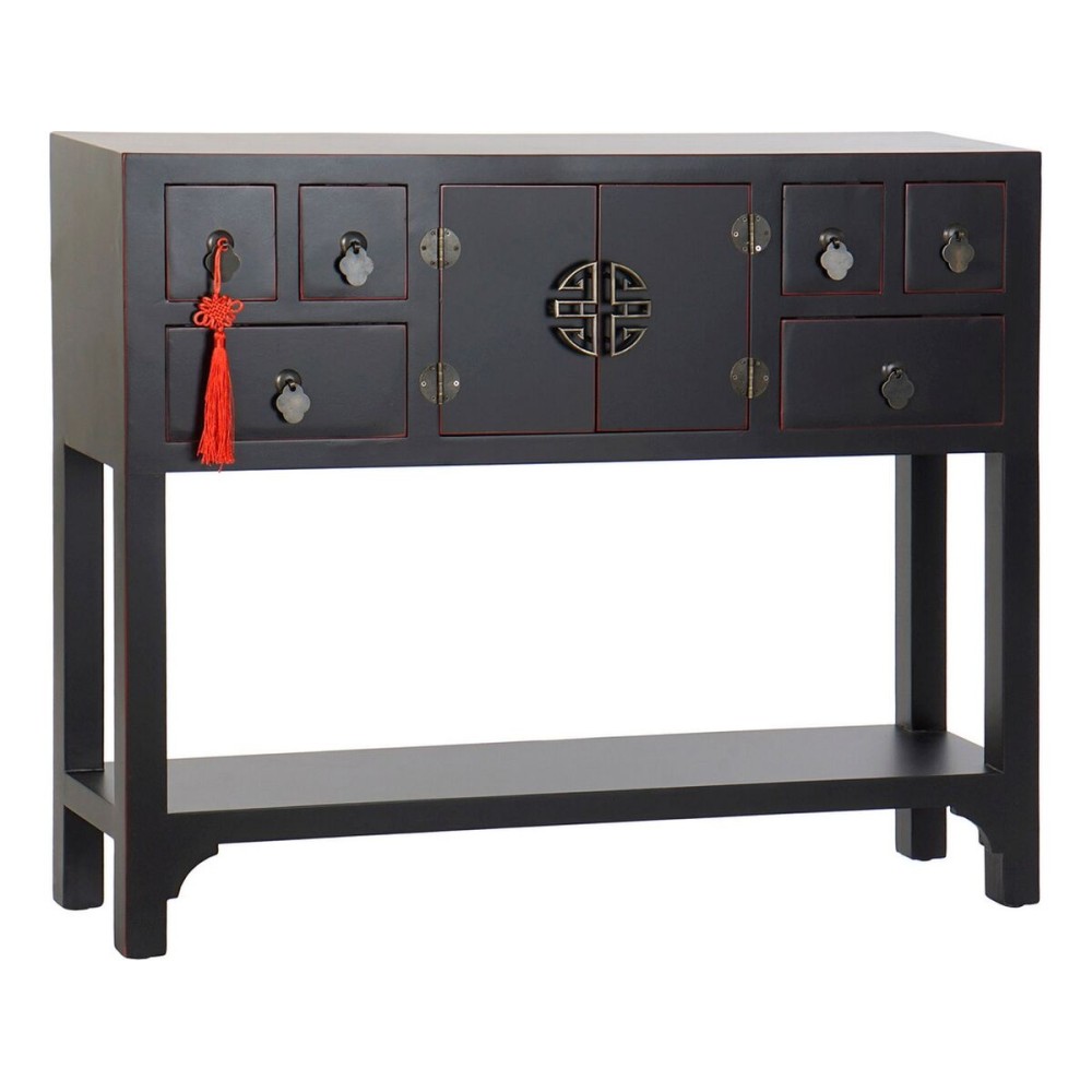 Console DKD Home Decor Fir Black 95 x 24 x 79 cm MDF Wood