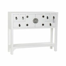 Console DKD Home Decor White Silver Fir MDF Wood (95 x 24 x 79 cm)