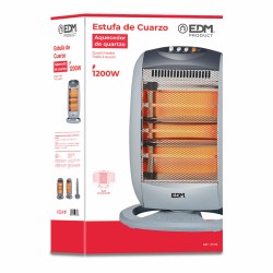 Quartz Heater EDM 07136 Black 1200 W