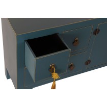 Meubles de télévision DKD Home Decor Sapin Bleu foncé Bois MDF 130 x 24 x 51 cm