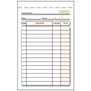 Invoice Check-book 9 x 14 cm (10 Units)