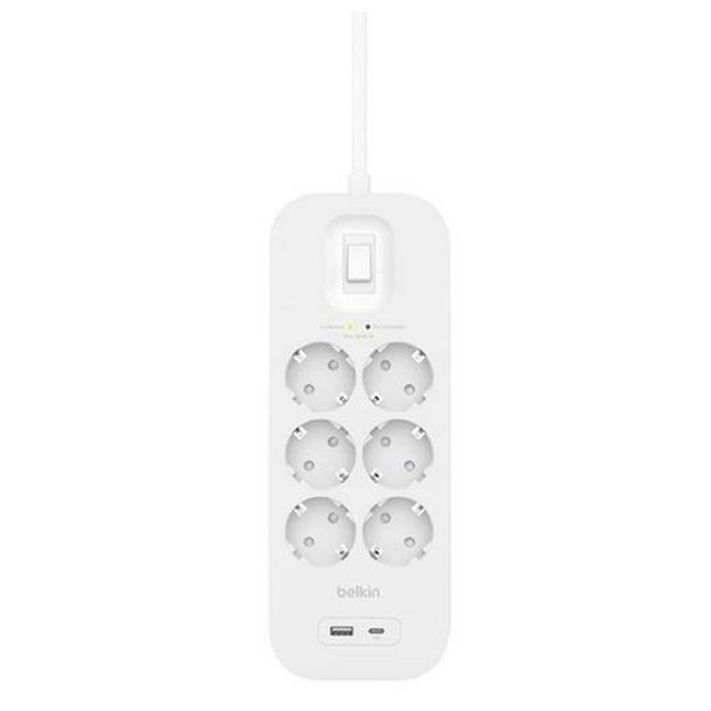 Multiprise 6 Prises avec Interrupteur Belkin Connect SRB002VF2M Blanc