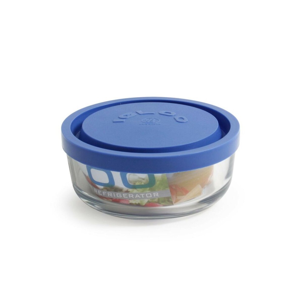 Runde Lunchbox mit Deckel Borgonovo Igloo Blau 320 ml ø 11 x 5 cm (12 Stück)