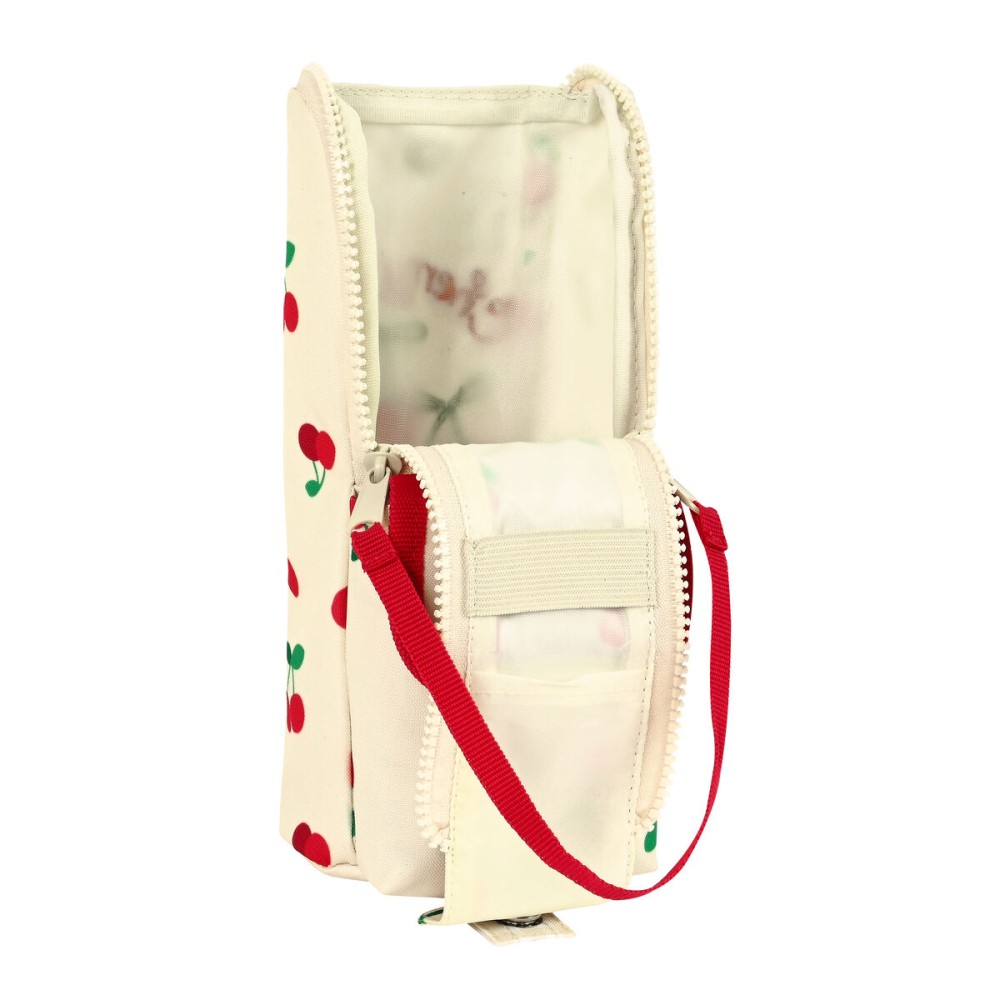 Trousse d'écolier Safta Cherry Beige (6 x 21 x 6 cm)