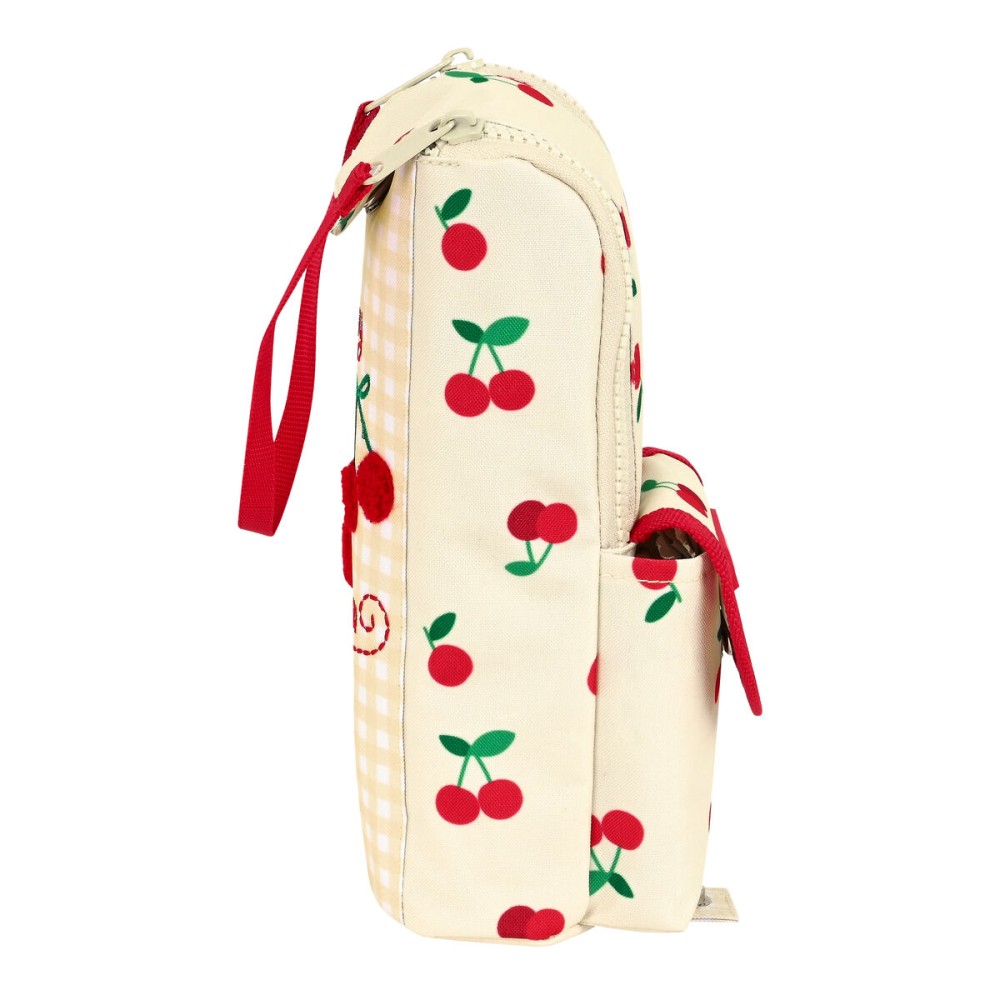 Trousse d'écolier Safta Cherry Beige (6 x 21 x 6 cm)