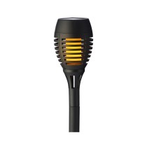 Garden Torch Lumineo Black Plastic Solar