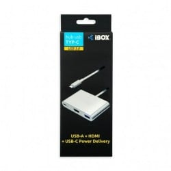 Hub USB Ibox IUH3CFT1 Weiß Silberfarben