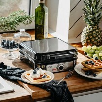 Waffle Maker Adler AD 3083 Black Silver 1800 W