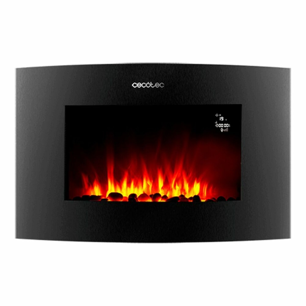 Cheminée murale électrique décorative Cecotec Ready Warm 3550 Curved Flames Connected Noir 1000 - 2000 W