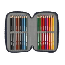 Trousse Scolaire avec Accessoires F.C. Barcelona 12.5 x 20.5 x 6 cm (41 Pièces)