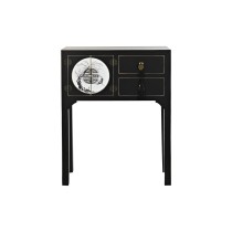 Console DKD Home Decor White Black Golden Metal Fir MDF Wood 63 x 28 x 83 cm