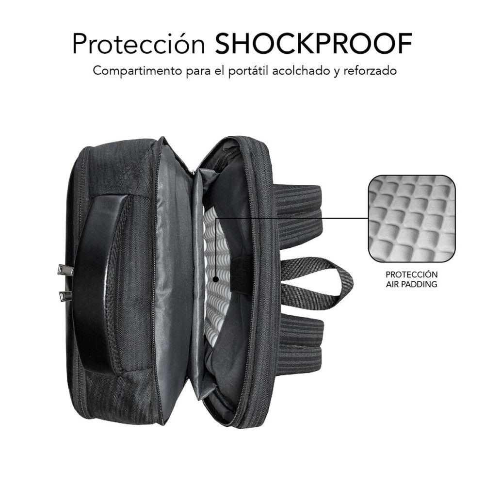 Sacoche pour Portable Subblim SUBBP-2BL1015 Noir